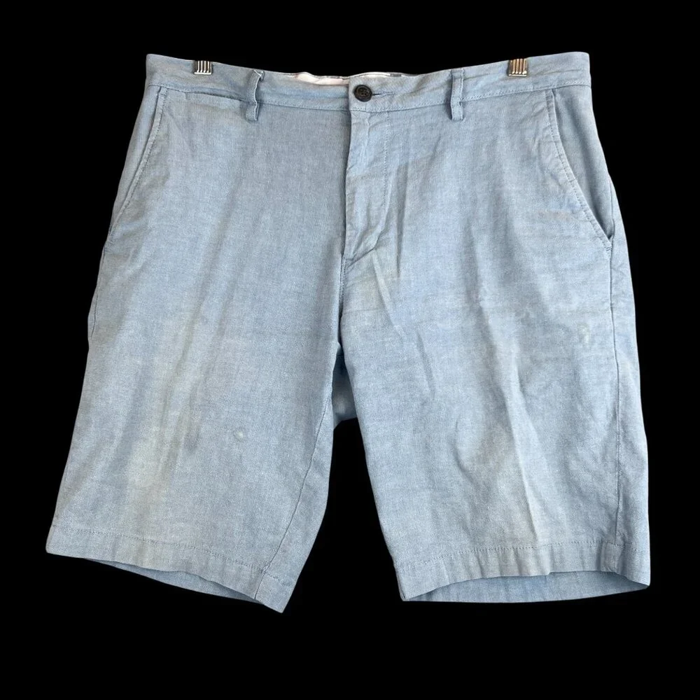 Goodthreads Mens 34 Light Blue Chino Resort Preppy Shorts Lightweight Casual